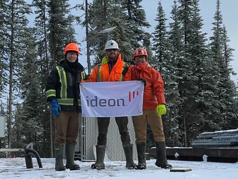 Ideon team celebrates successful deployment at Fireweed Metals' Macpass site.