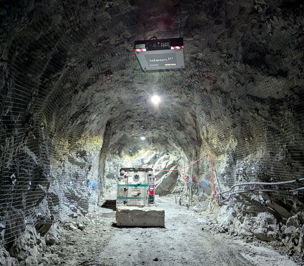 Muon detector in underground mine