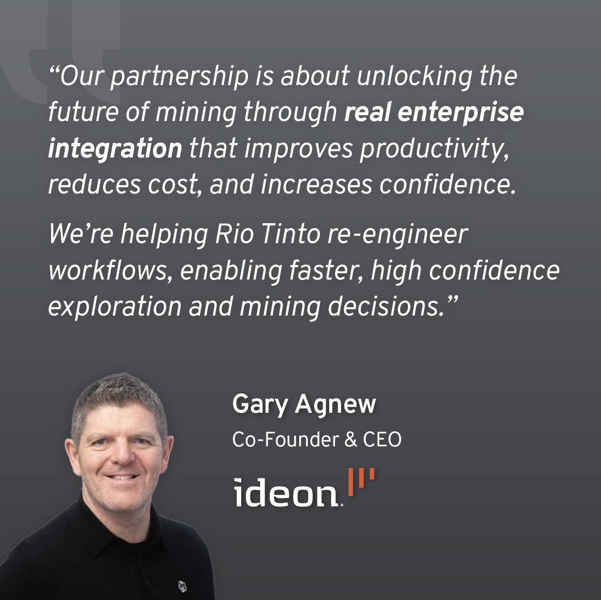 Ideon and Rio Tinto Global Partnership Applies Next-Generation ...
